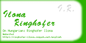 ilona ringhofer business card
